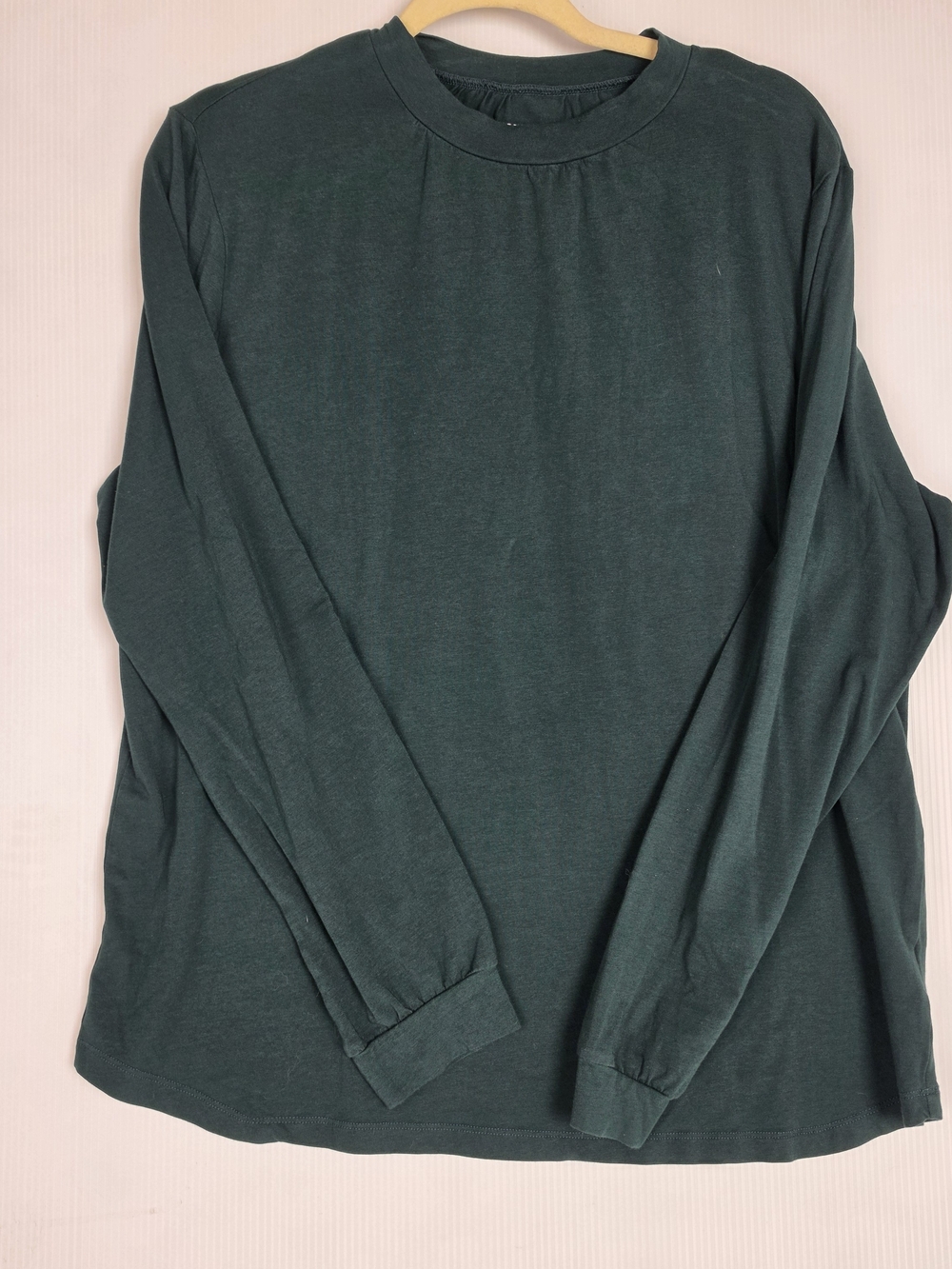 Lands' End Women's Long-Sleeve Crewneck Top - Deep Forest Green